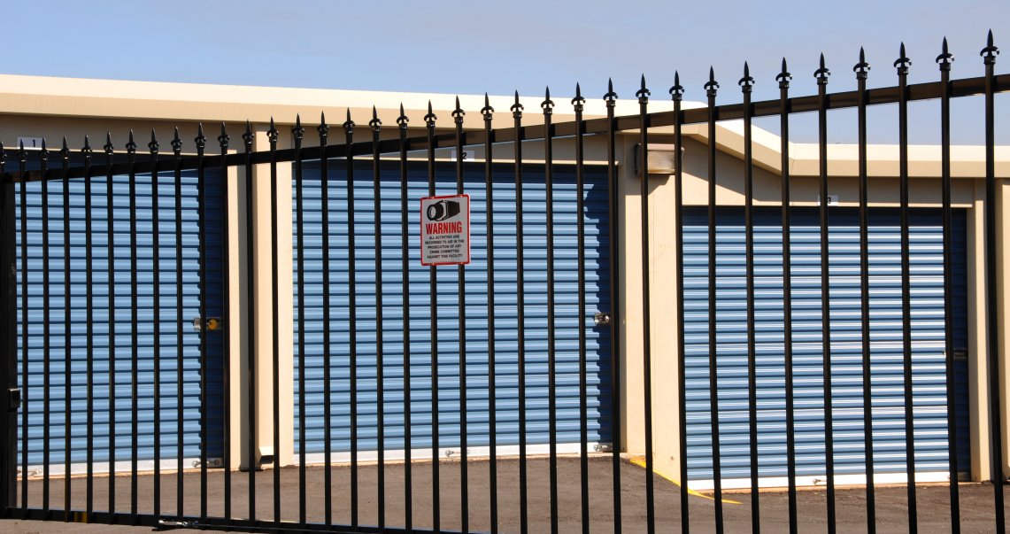 Image of Fence around storage unti